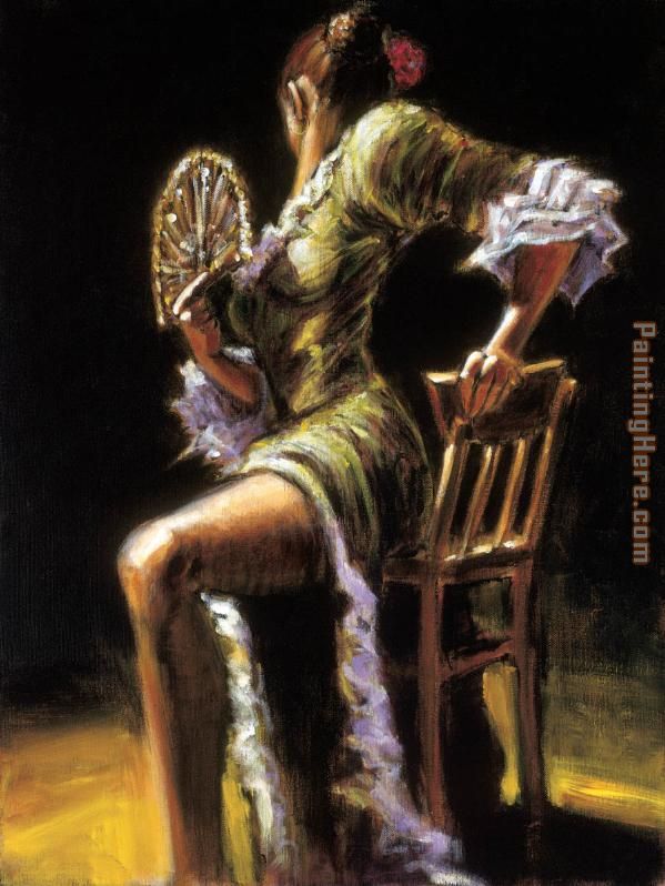 Fabian Perez FLAMENCO DANCER II with fan